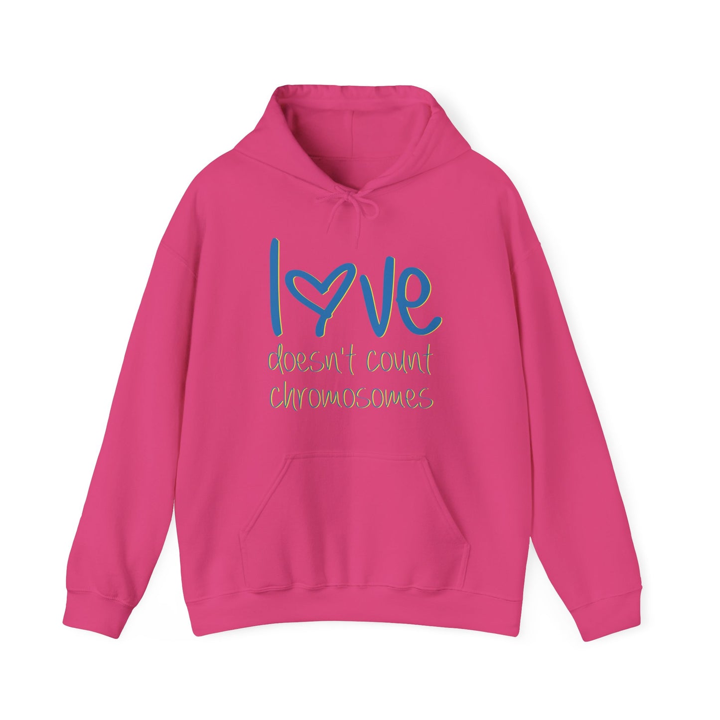 Love doesn't count chromosomes Unisex Heavy Blend™ Hooded Sweatshirt