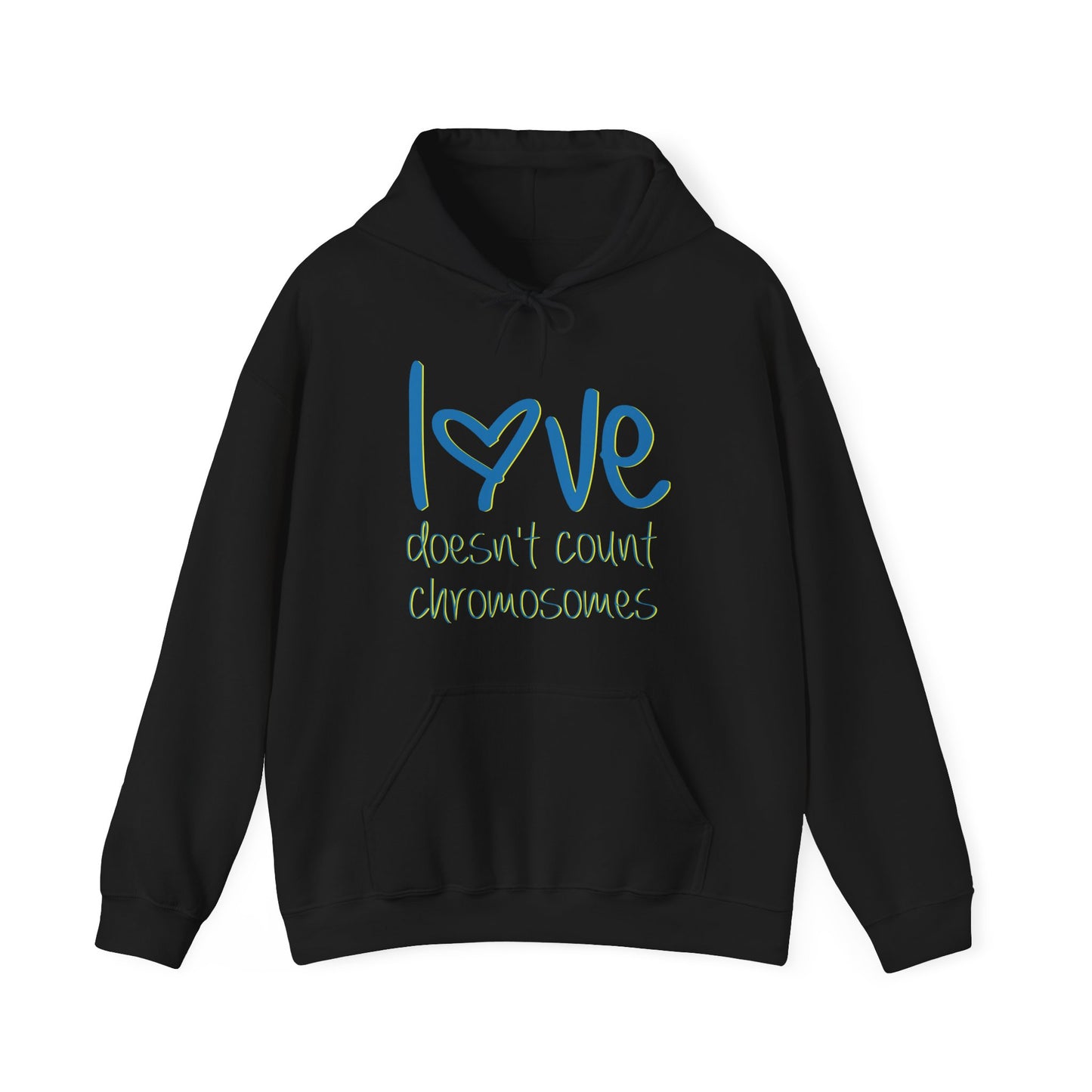 Love doesn't count chromosomes Unisex Heavy Blend™ Hooded Sweatshirt