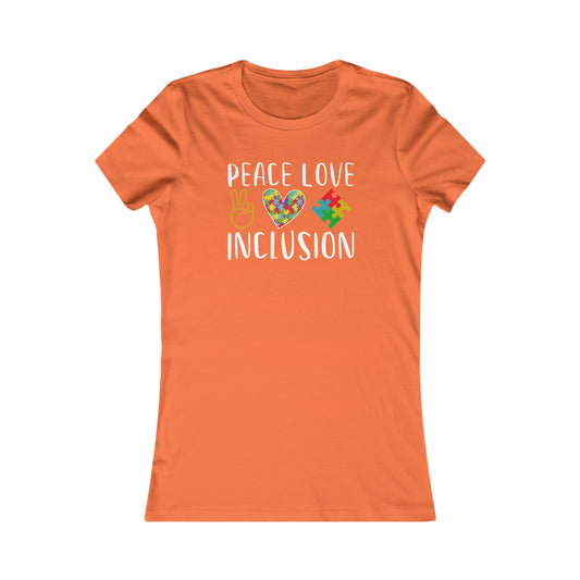 Autism Peace Love Inclusion Women's Favorite Tee