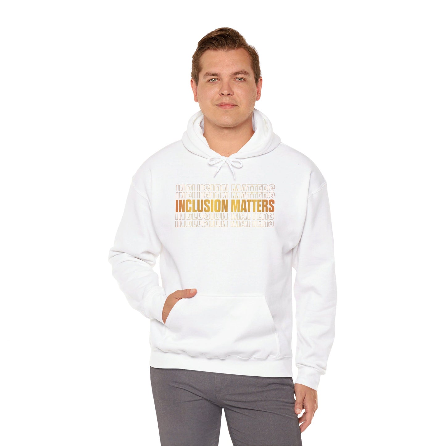 Inclusion Matters Gold Unisex Heavy Blend™ Hooded Sweatshirt