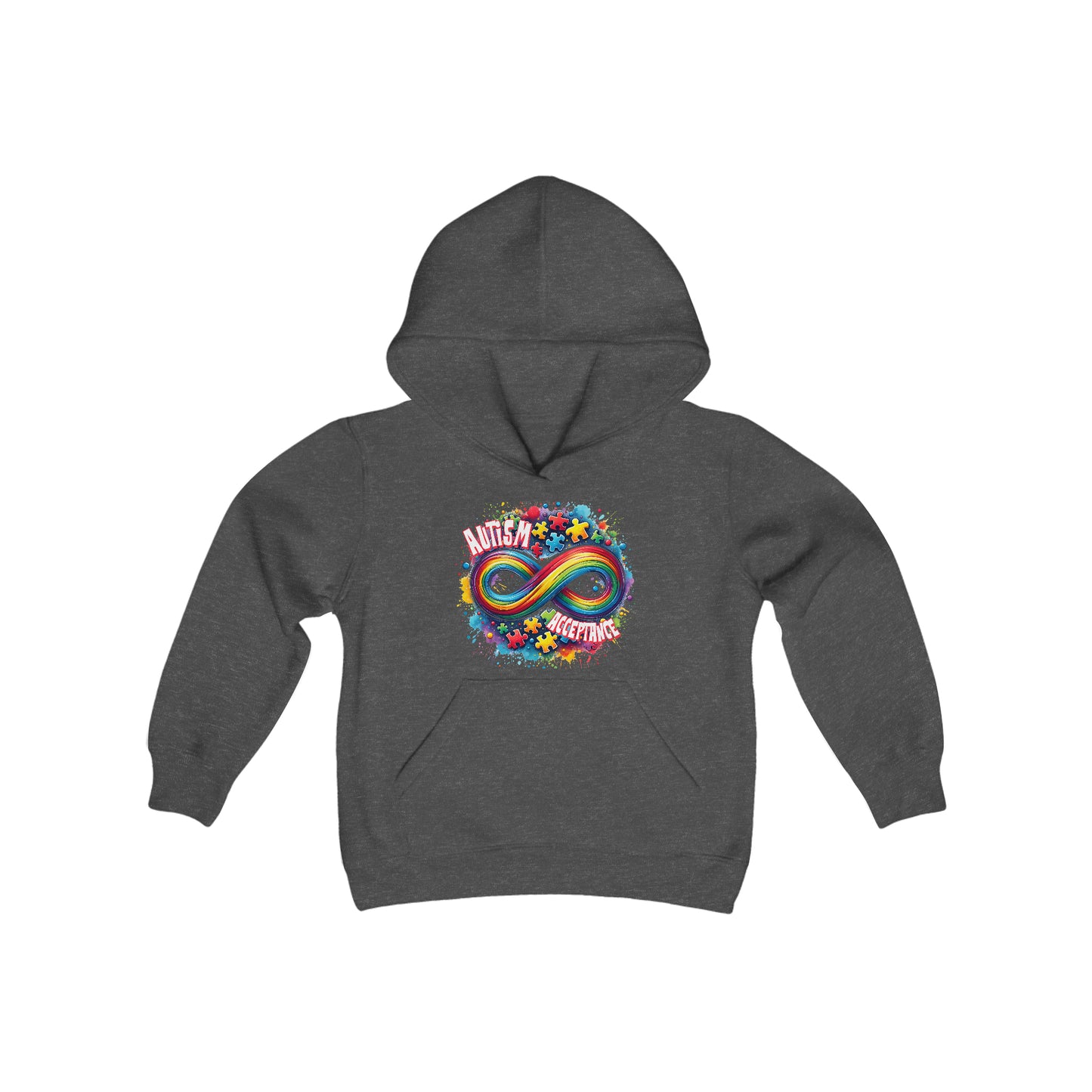 Autism Acceptance Youth Heavy Blend Hooded Sweatshirt