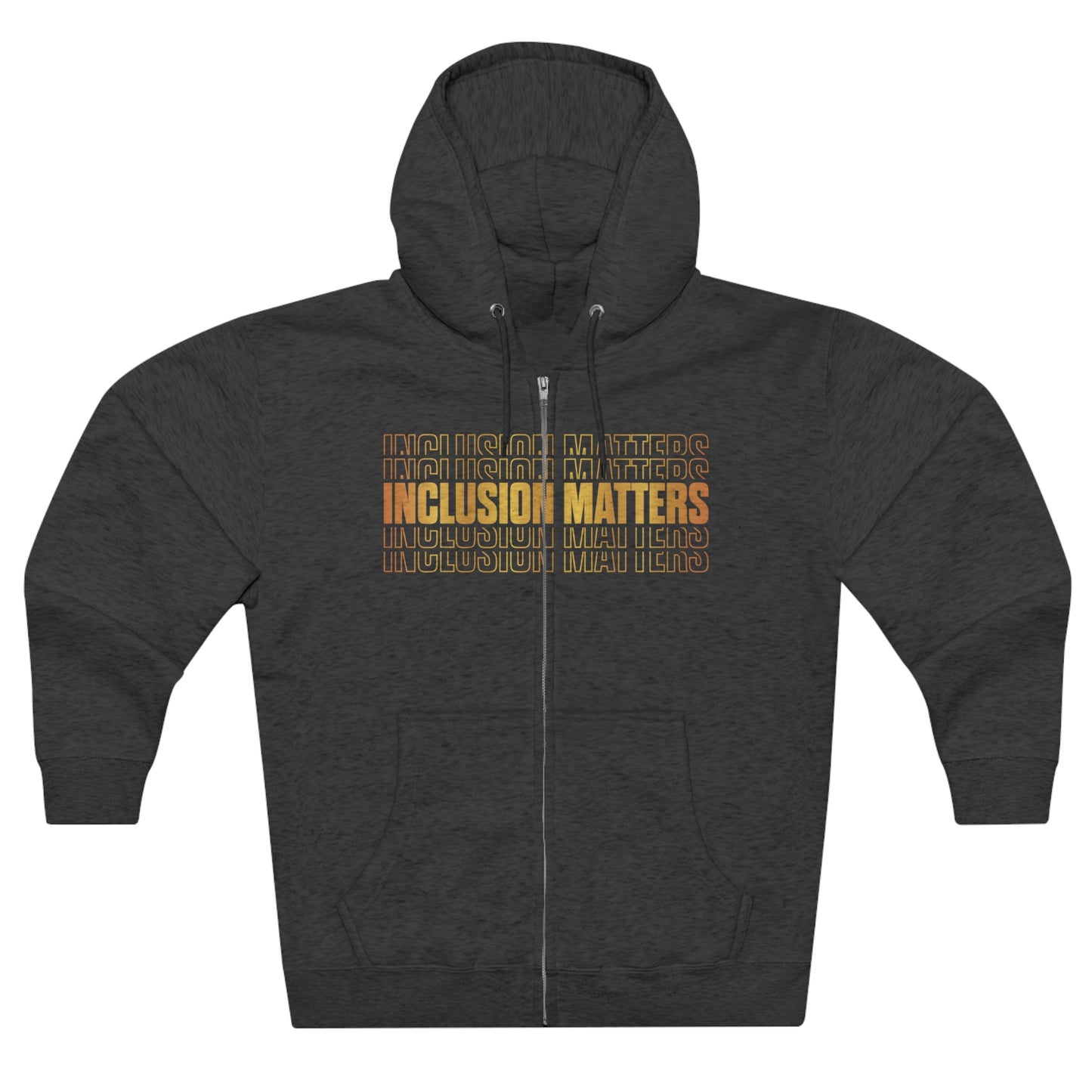 Inclusion Matters Gold Unisex Premium Full Zip Hoodie