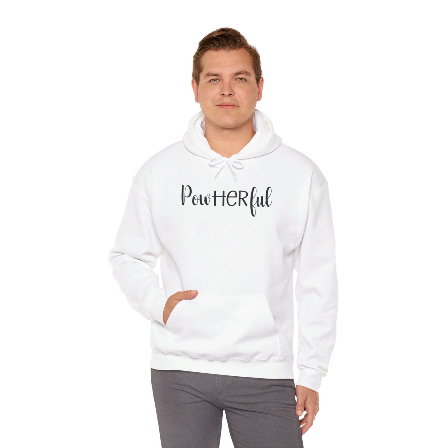 PowHERful double sided Unisex Heavy Blend™ Hooded Sweatshirt