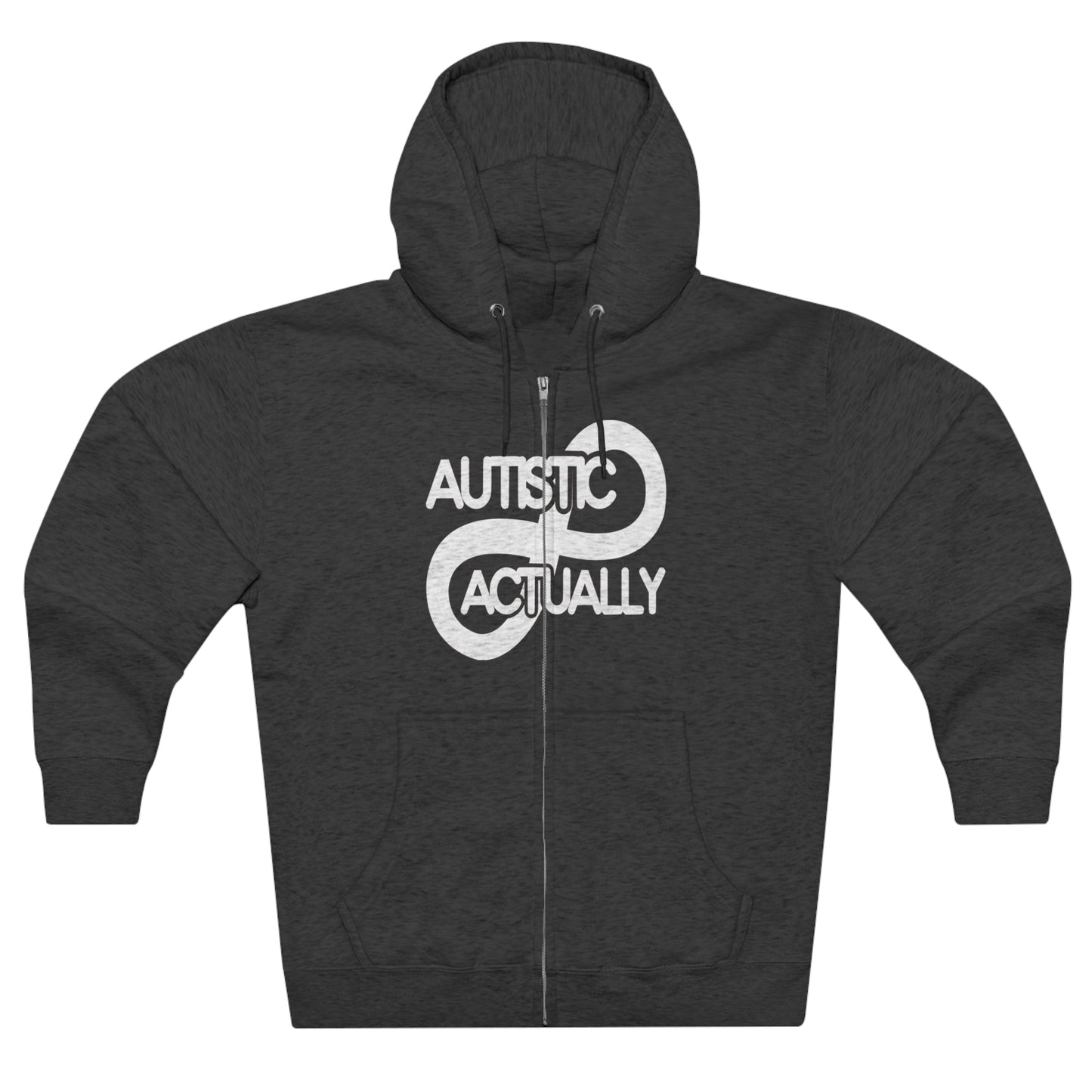 Actually Autistic Unisex Premium Full Zip Hoodie