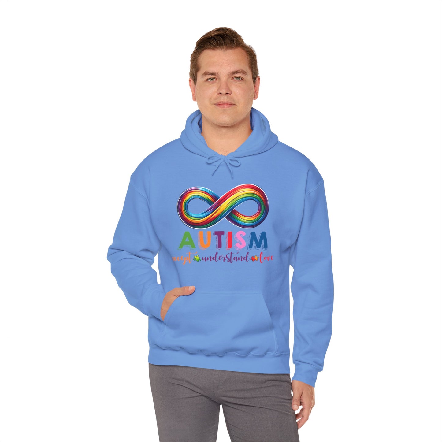 Autism Accept Unisex Heavy Blend™ Hooded Sweatshirt