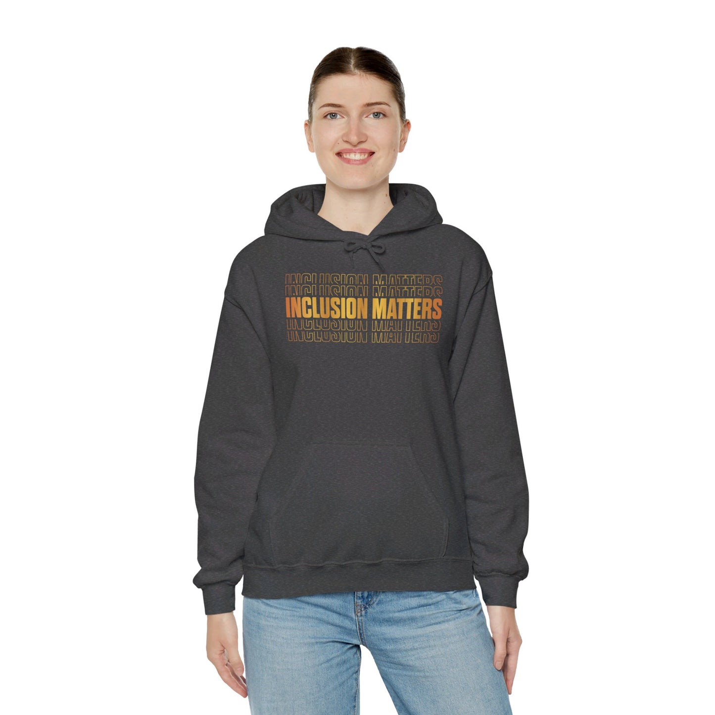 Inclusion Matters Gold Unisex Heavy Blend™ Hooded Sweatshirt