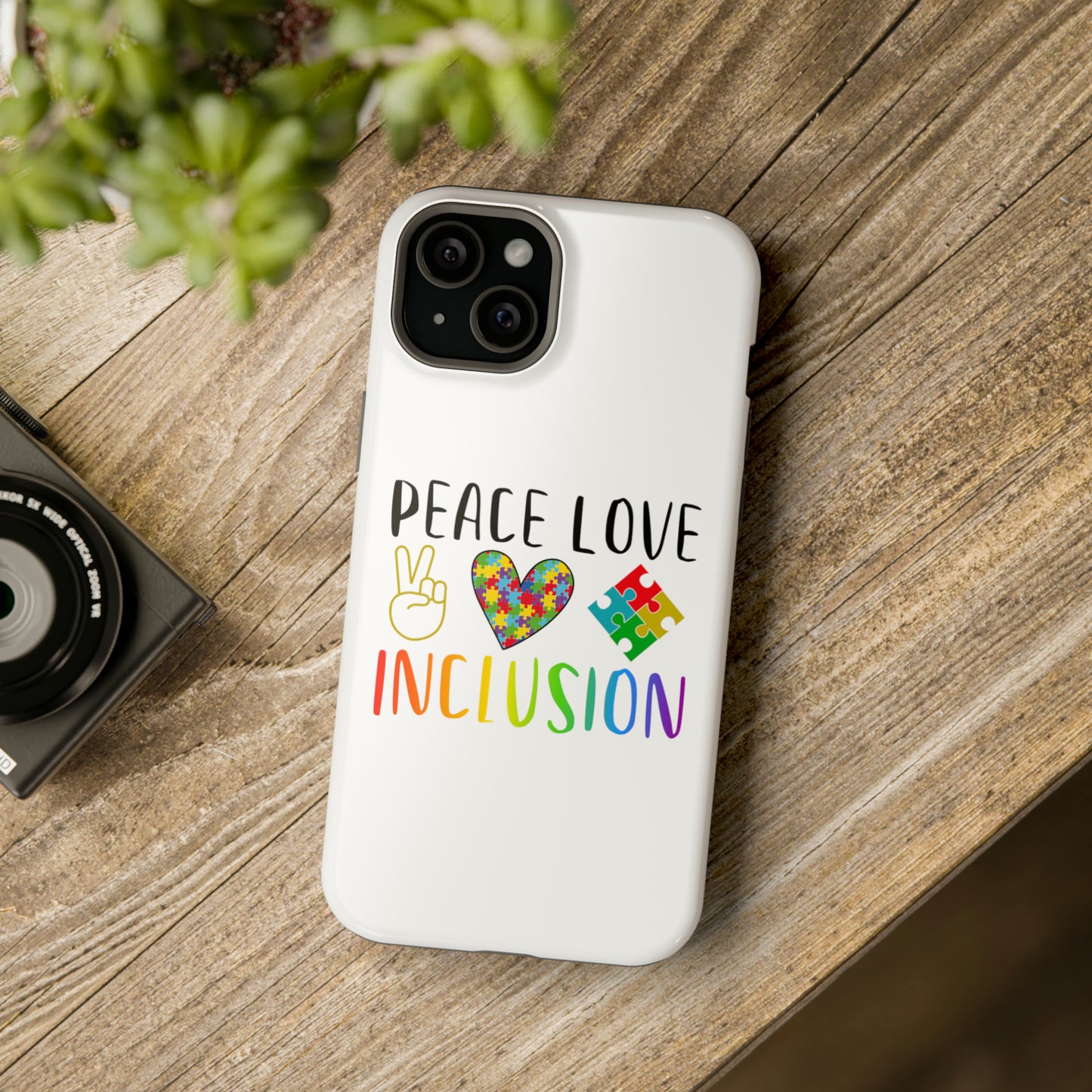 Autism Peace Love Inclusion MagSafe Tough Cases