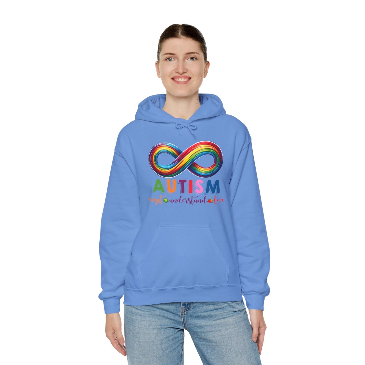 Autism Accept Unisex Heavy Blend™ Hooded Sweatshirt