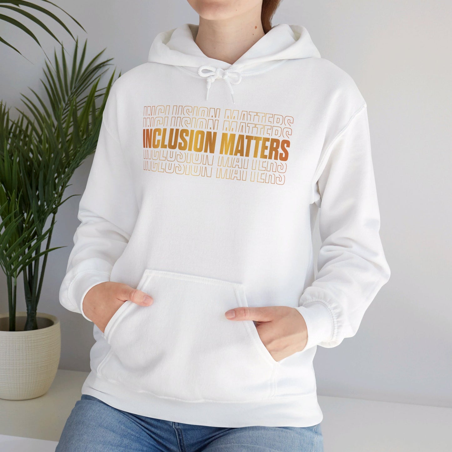 Inclusion Matters Gold Unisex Heavy Blend™ Hooded Sweatshirt