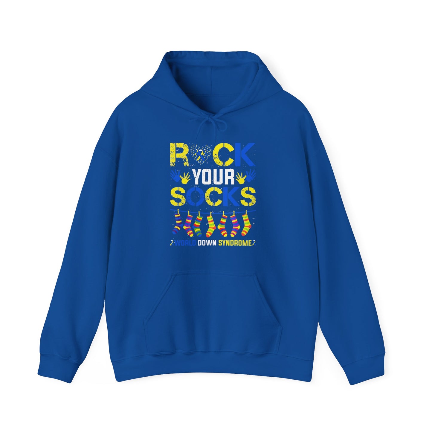 Rock your Socks Down Syndrome Unisex Heavy Blend™ Hooded Sweatshirt