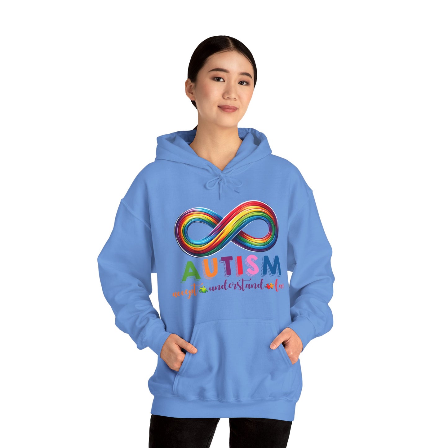 Autism Accept Unisex Heavy Blend™ Hooded Sweatshirt