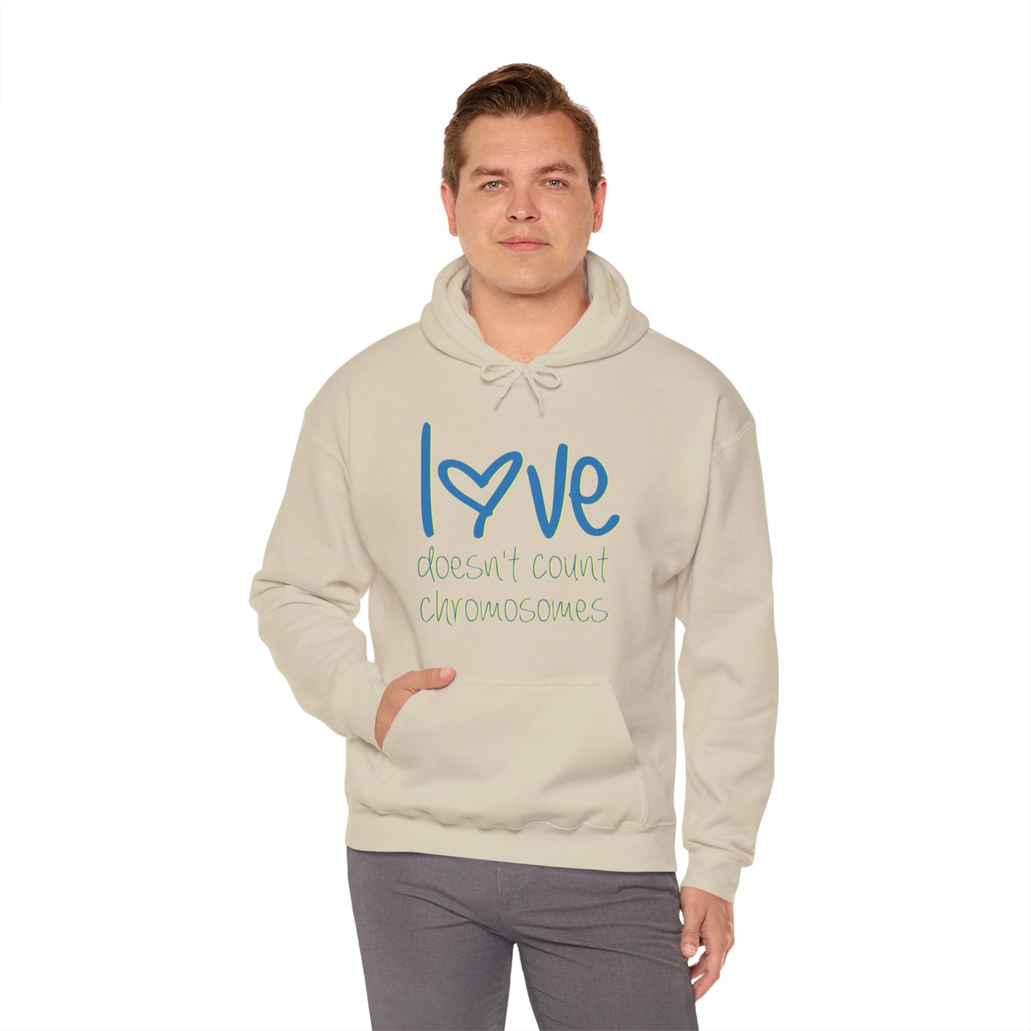 Love doesn't count chromosomes Unisex Heavy Blend™ Hooded Sweatshirt