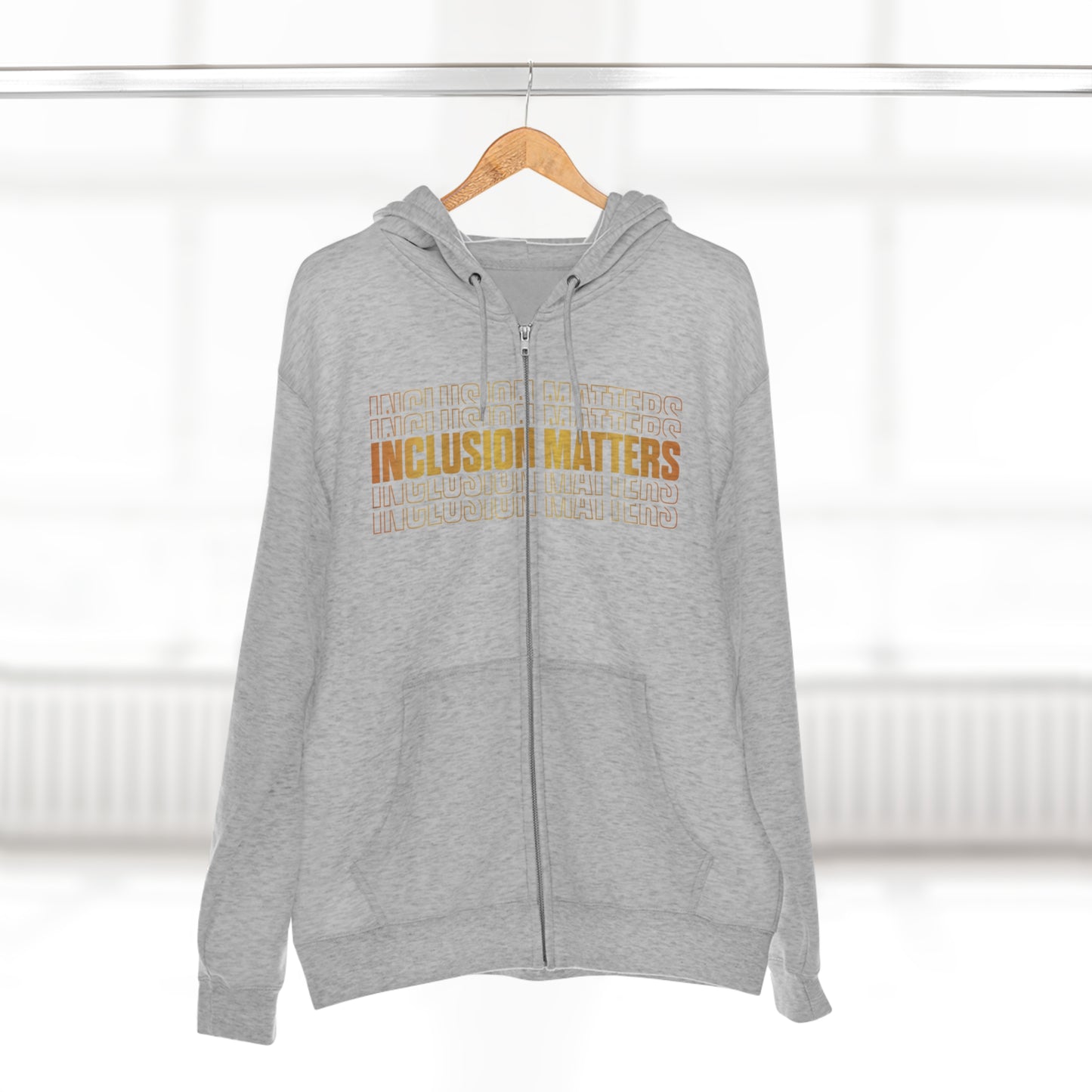 Inclusion Matters Gold Unisex Premium Full Zip Hoodie