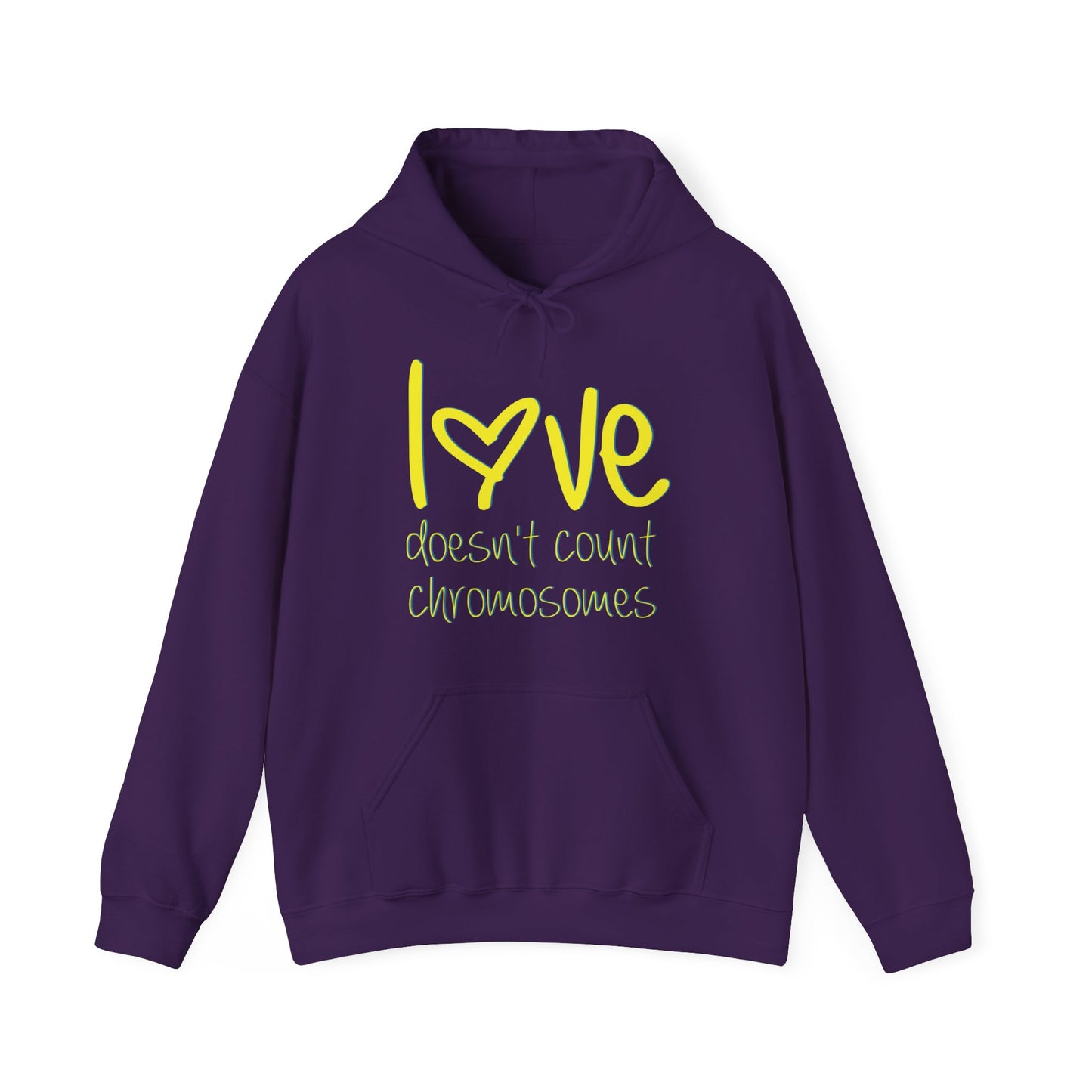 Love doesn't count chromosomes Unisex Heavy Blend™ Hooded Sweatshirt