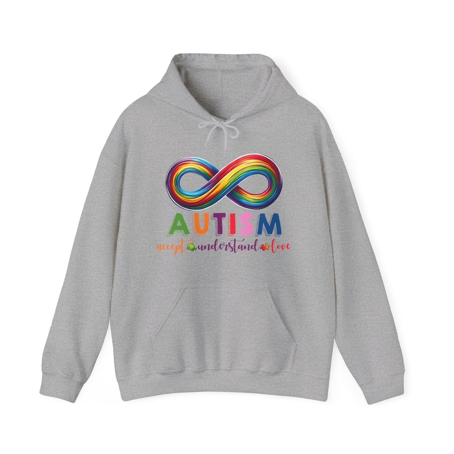 Autism Accept Unisex Heavy Blend™ Hooded Sweatshirt