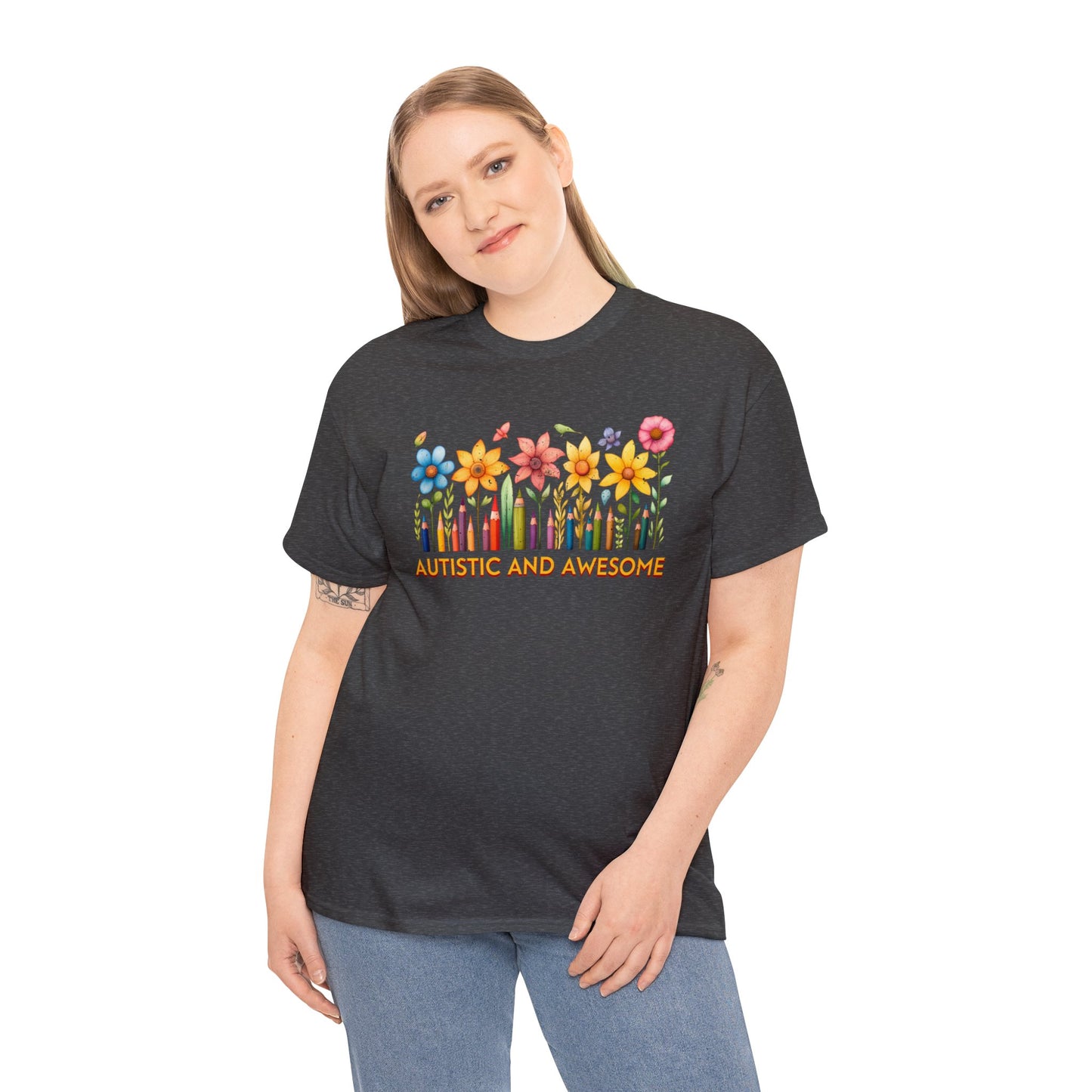 Autistic and Awesome Unisex Heavy Cotton Tee