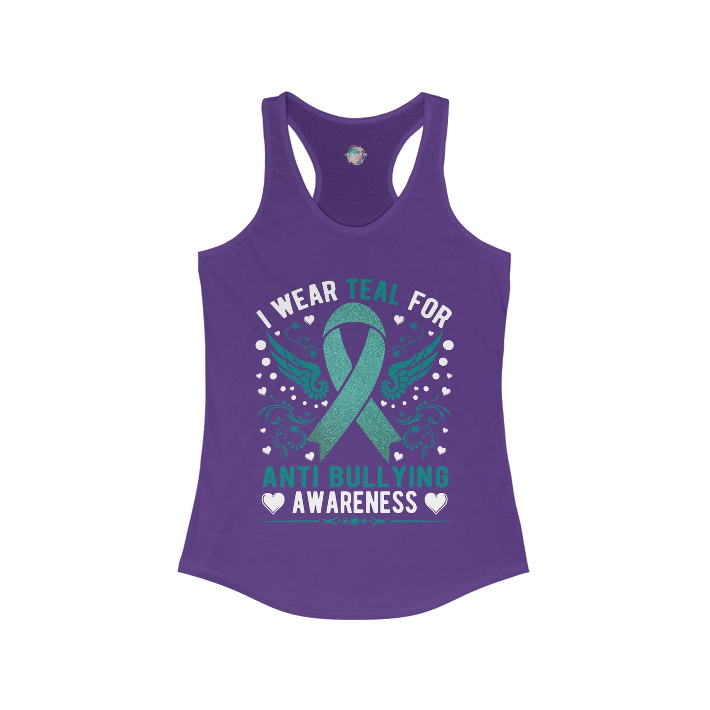 Anti Bully Teal Women's Ideal Racerback Tank