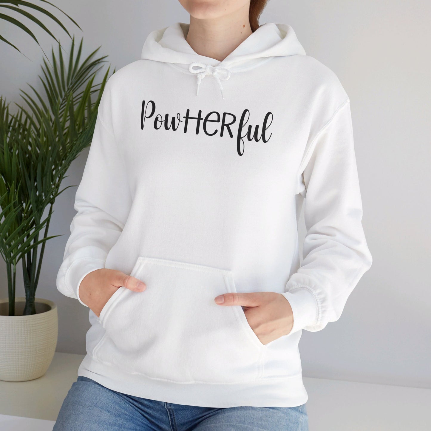 PowHERful double sided Unisex Heavy Blend™ Hooded Sweatshirt