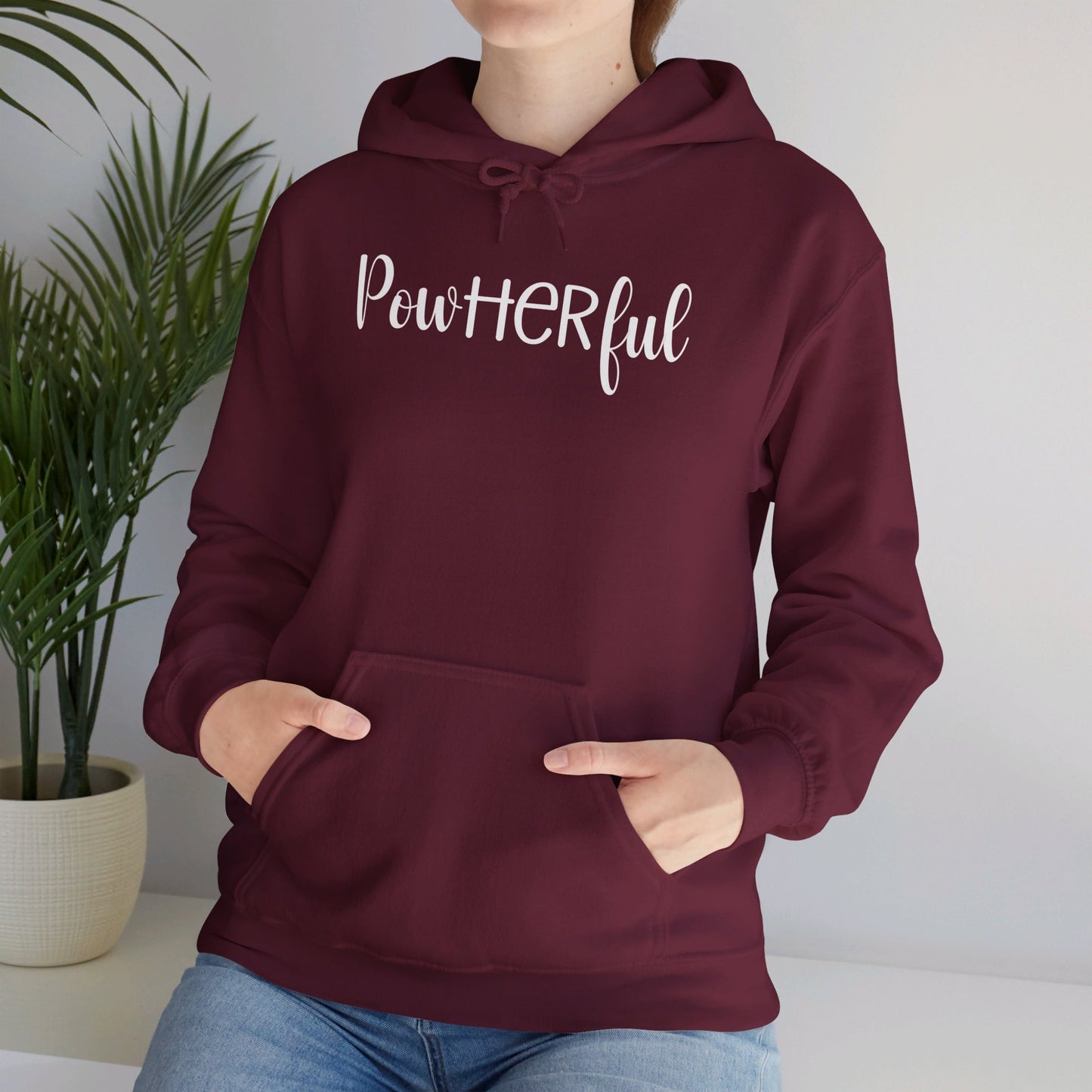 PowHERful double sided Unisex Heavy Blend™ Hooded Sweatshirt