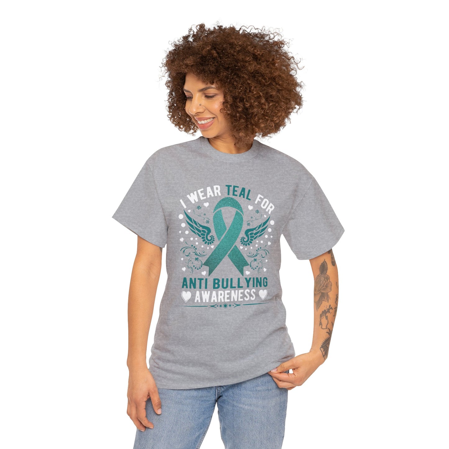 Anti Bully Teal Unisex Heavy Cotton Tee