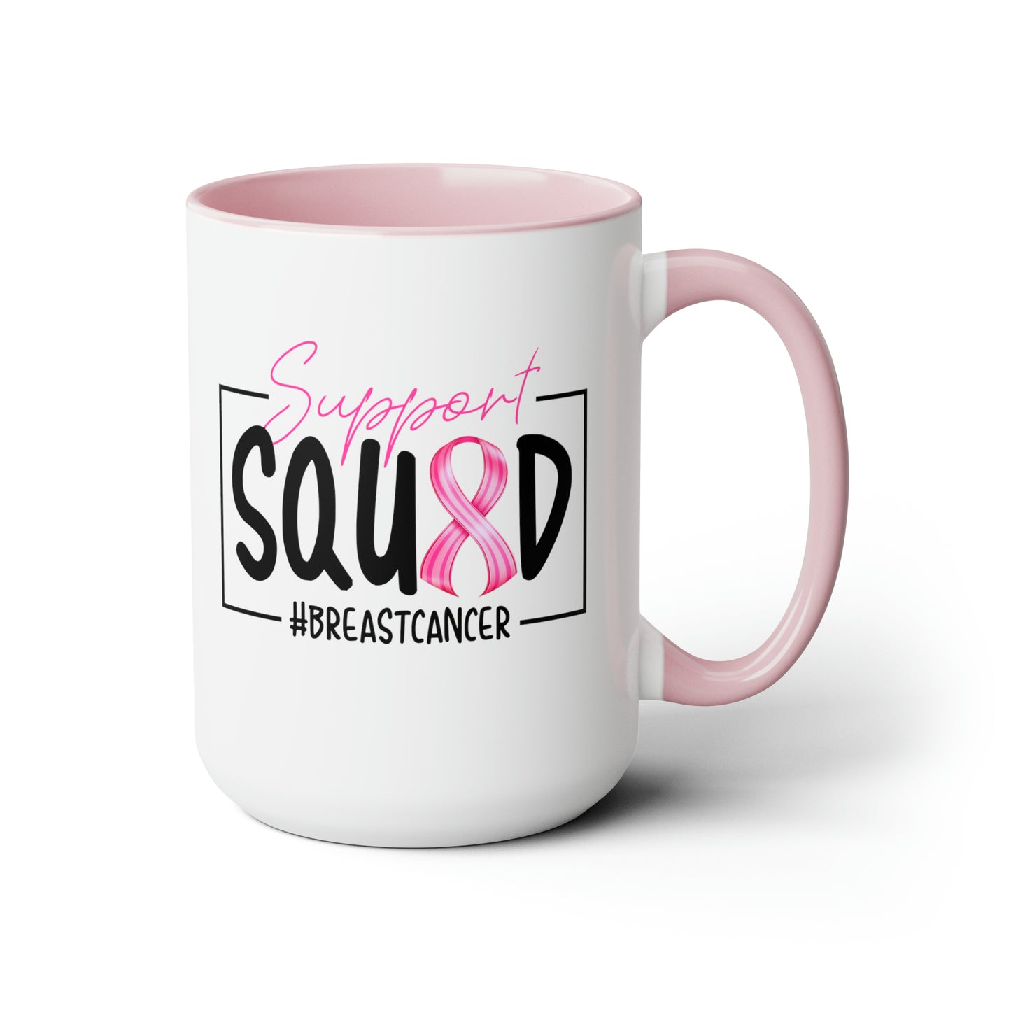 Support Squad Two-Tone Coffee Mugs, 15oz