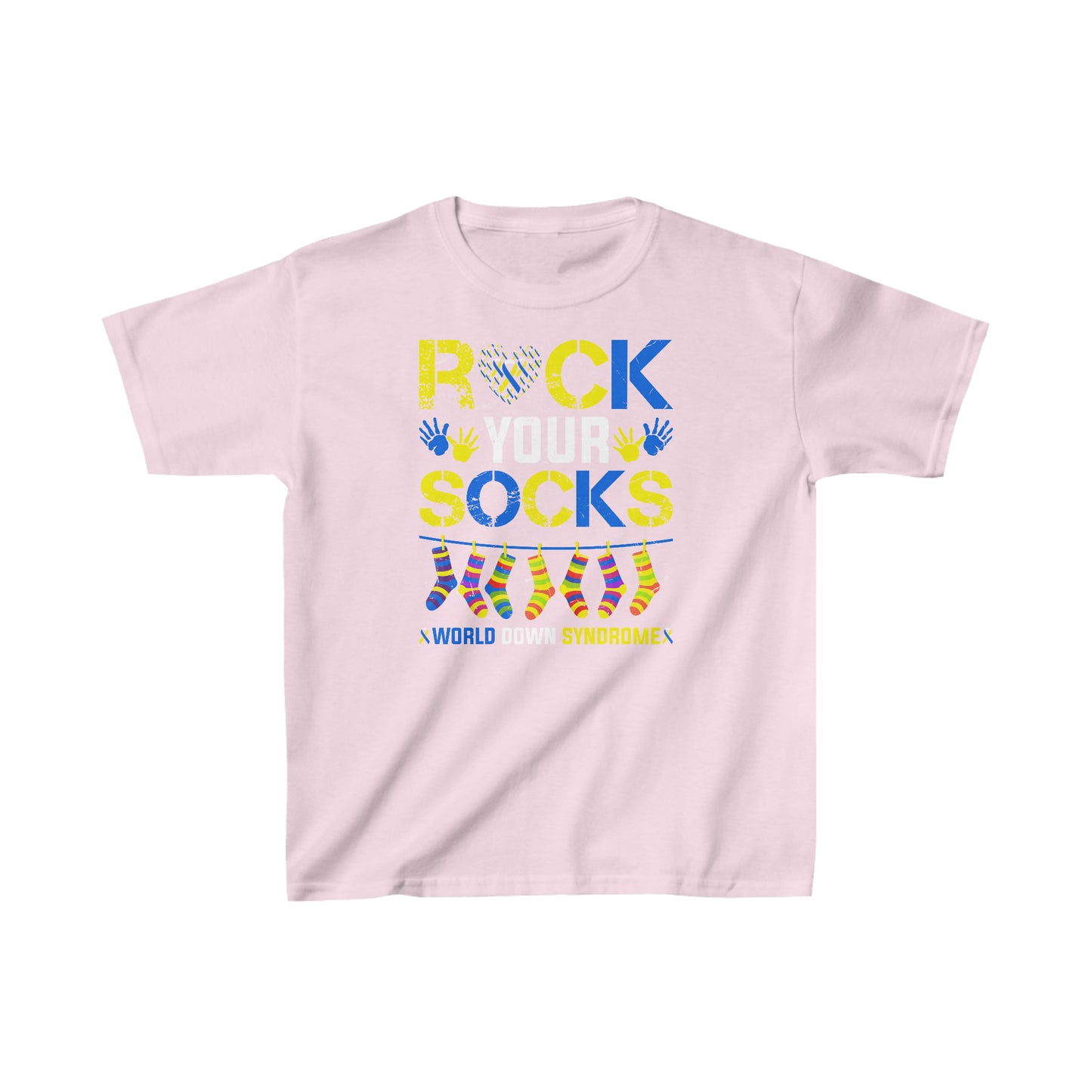 Rock your Socks Down Syndrome Kids Heavy Cotton™ Tee