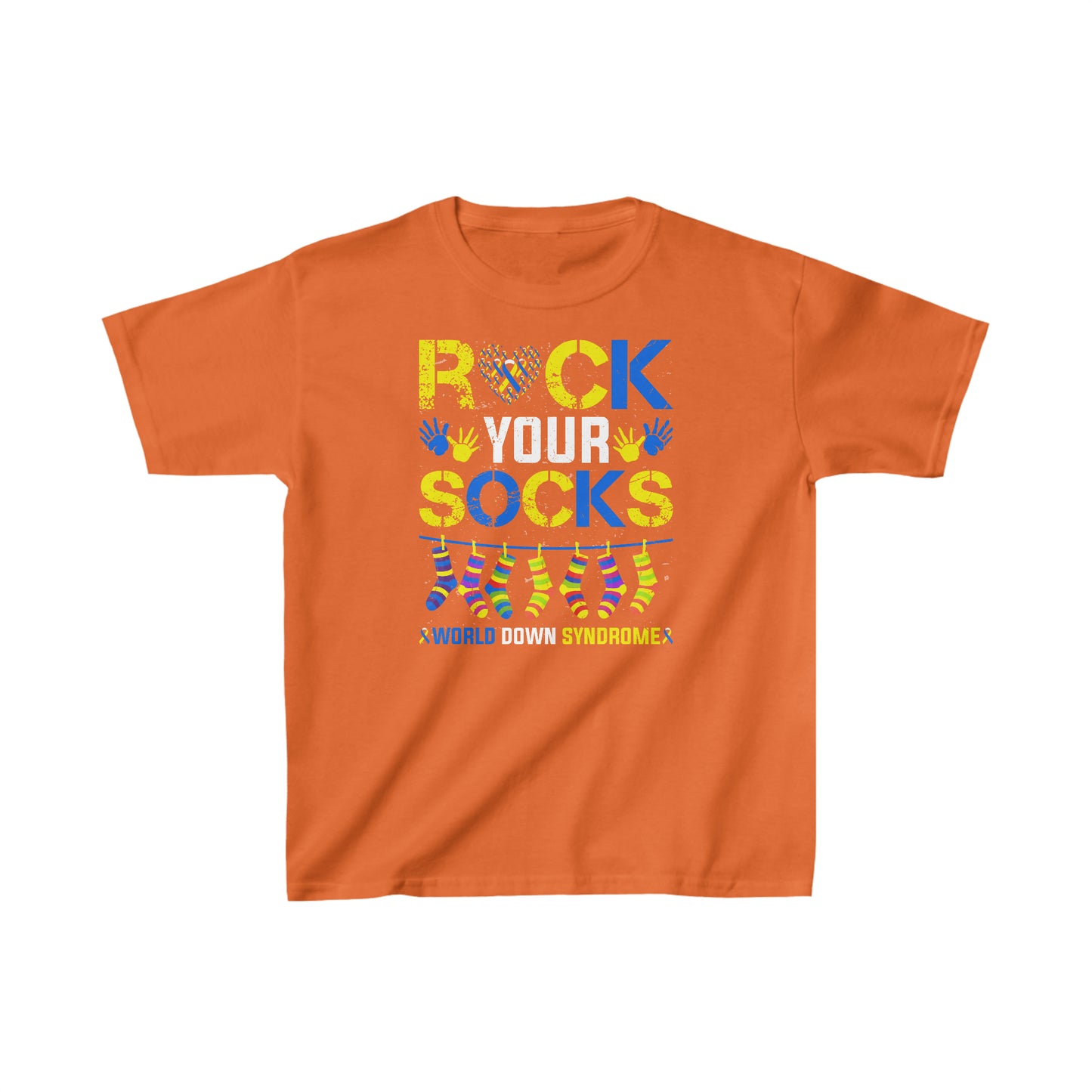 Rock your Socks Down Syndrome Kids Heavy Cotton™ Tee