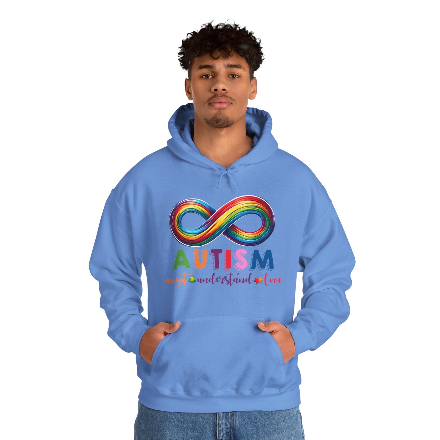 Autism Accept Unisex Heavy Blend™ Hooded Sweatshirt