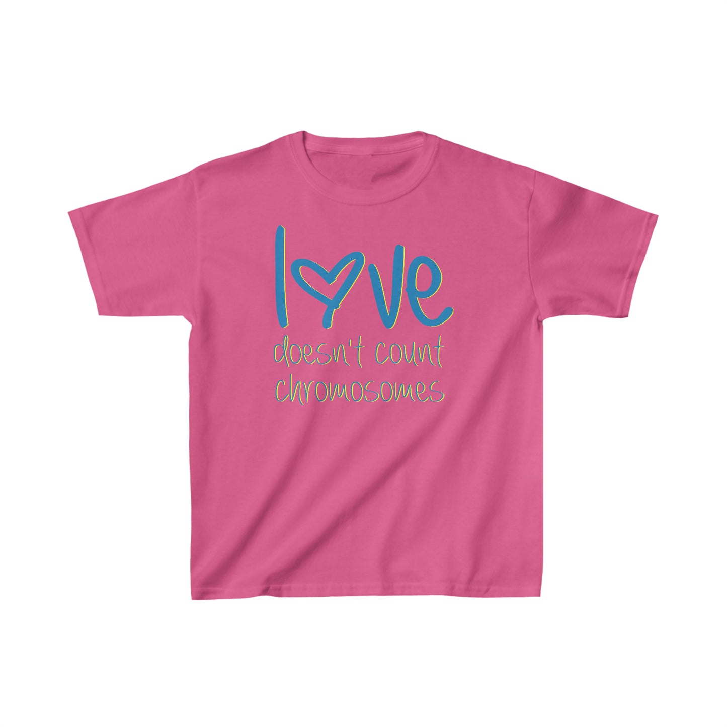 Love doesn't count chromosomes  Kids Heavy Cotton™ Tee