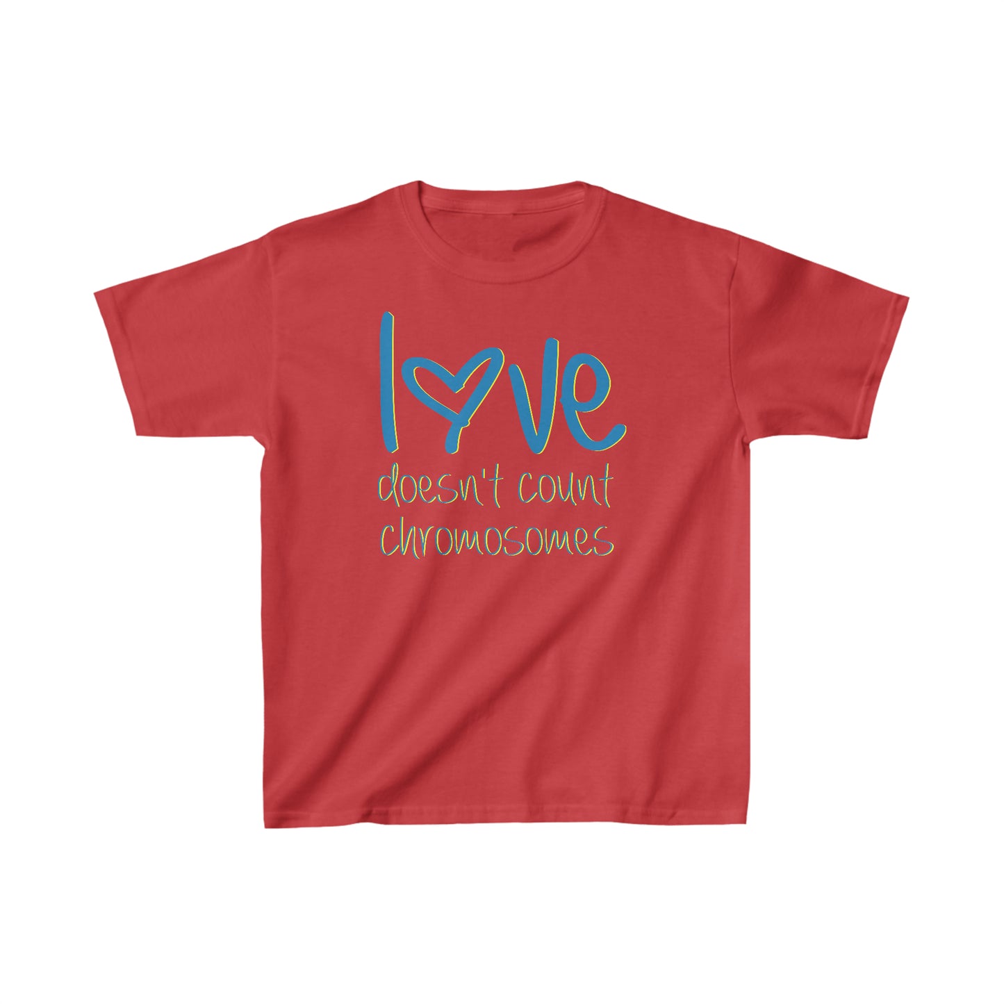 Love doesn't count chromosomes  Kids Heavy Cotton™ Tee