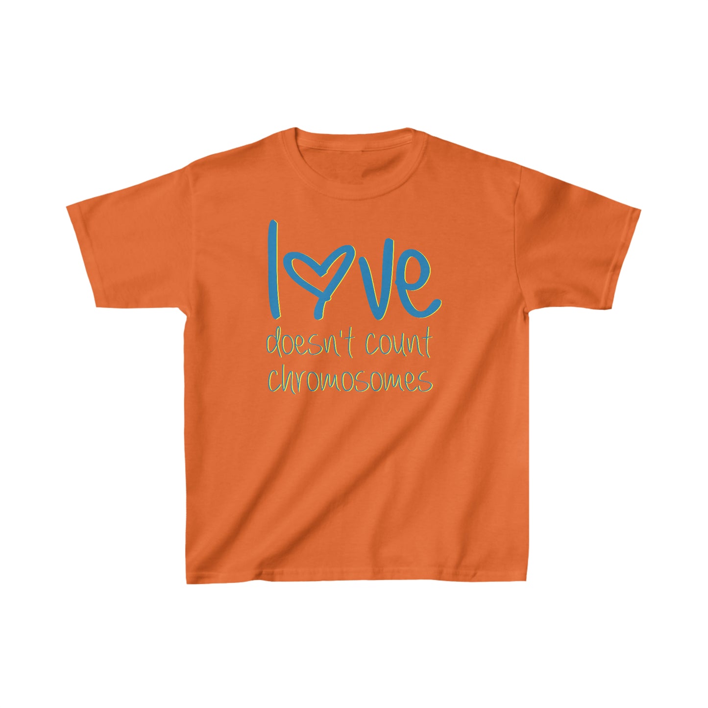 Love doesn't count chromosomes  Kids Heavy Cotton™ Tee