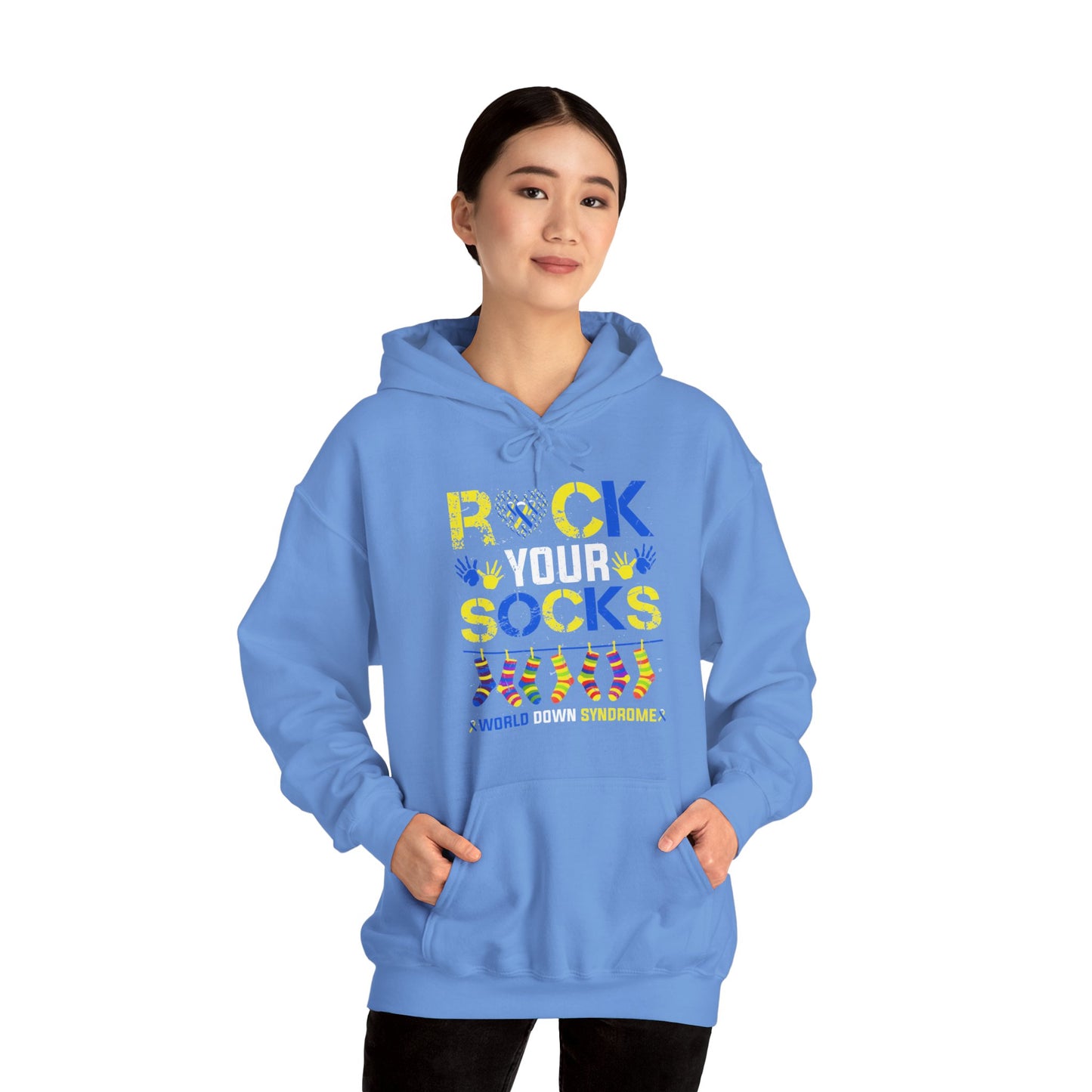 Rock your Socks Down Syndrome Unisex Heavy Blend™ Hooded Sweatshirt