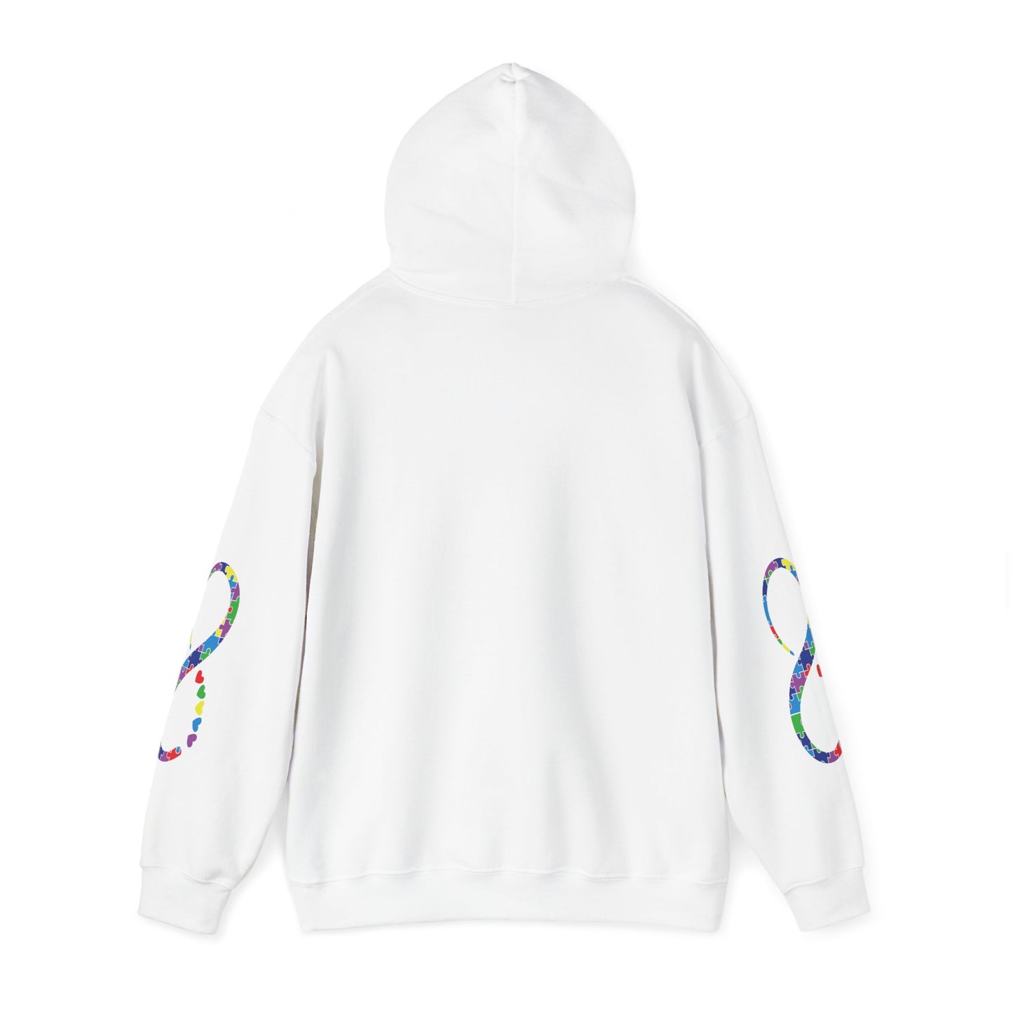 Autistic Pride (Double Sleeve Design) Unisex Heavy Blend™ Hooded Sweatshirt