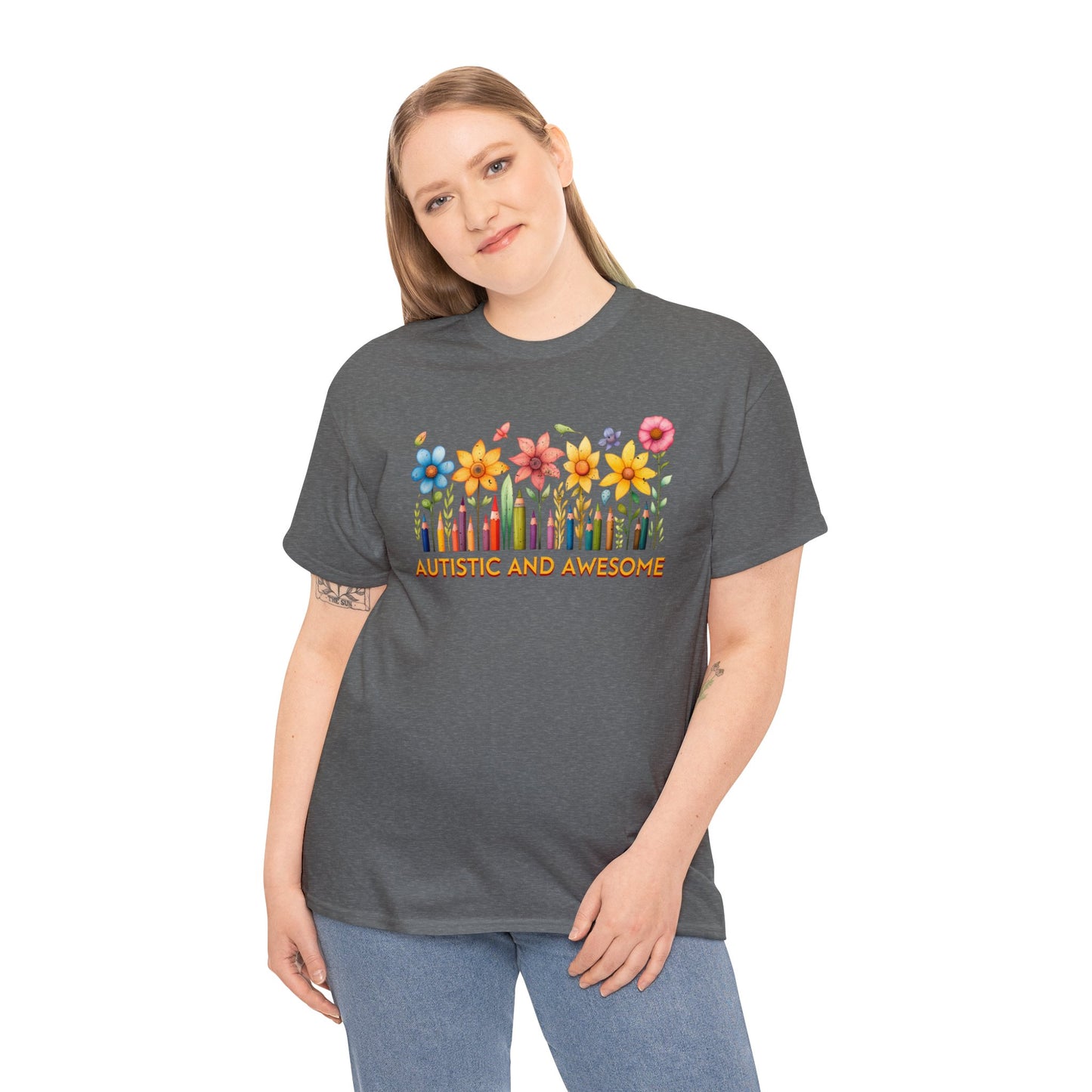 Autistic and Awesome Unisex Heavy Cotton Tee