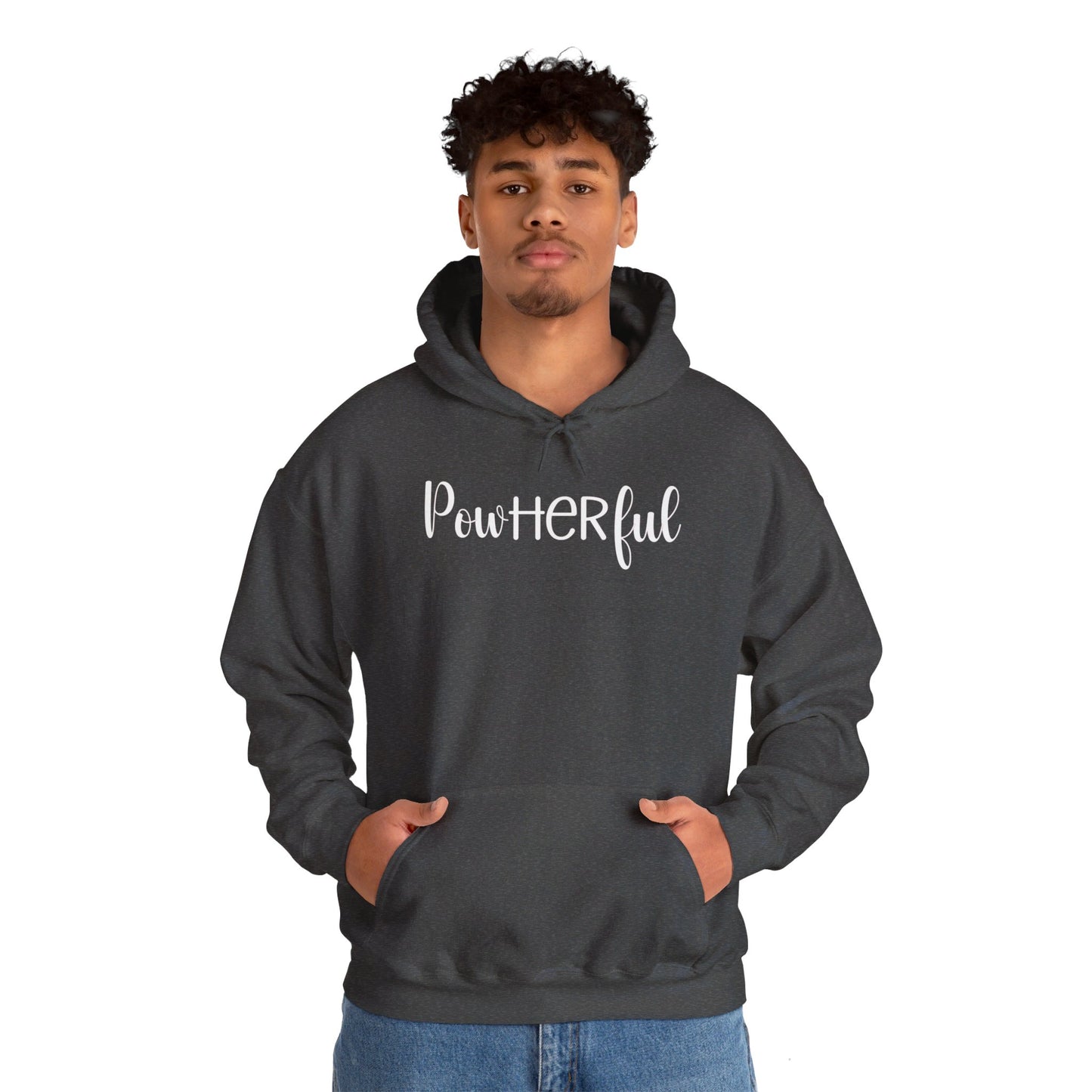 PowHERful double sided Unisex Heavy Blend™ Hooded Sweatshirt