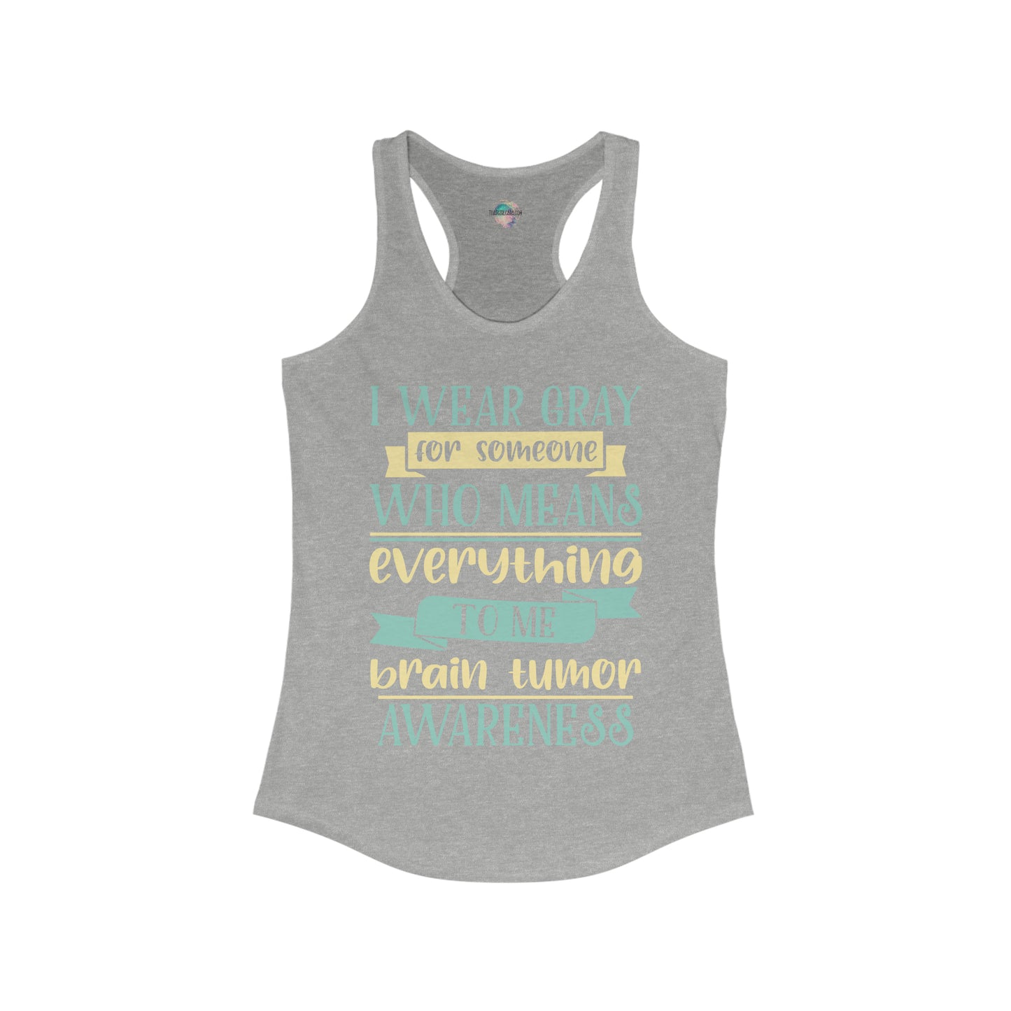 Brain Cancer 2 Women's Ideal Racerback Tank