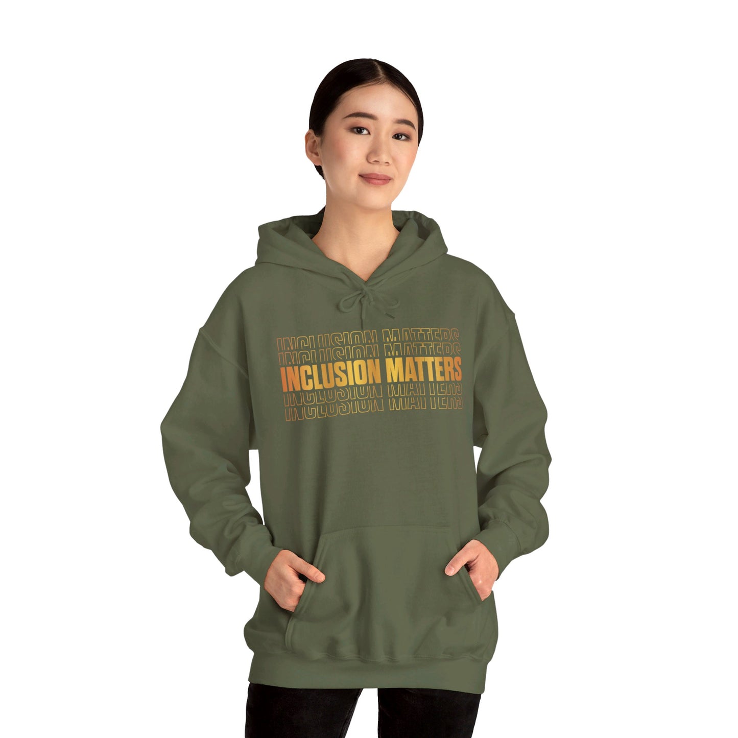 Inclusion Matters Gold Unisex Heavy Blend™ Hooded Sweatshirt