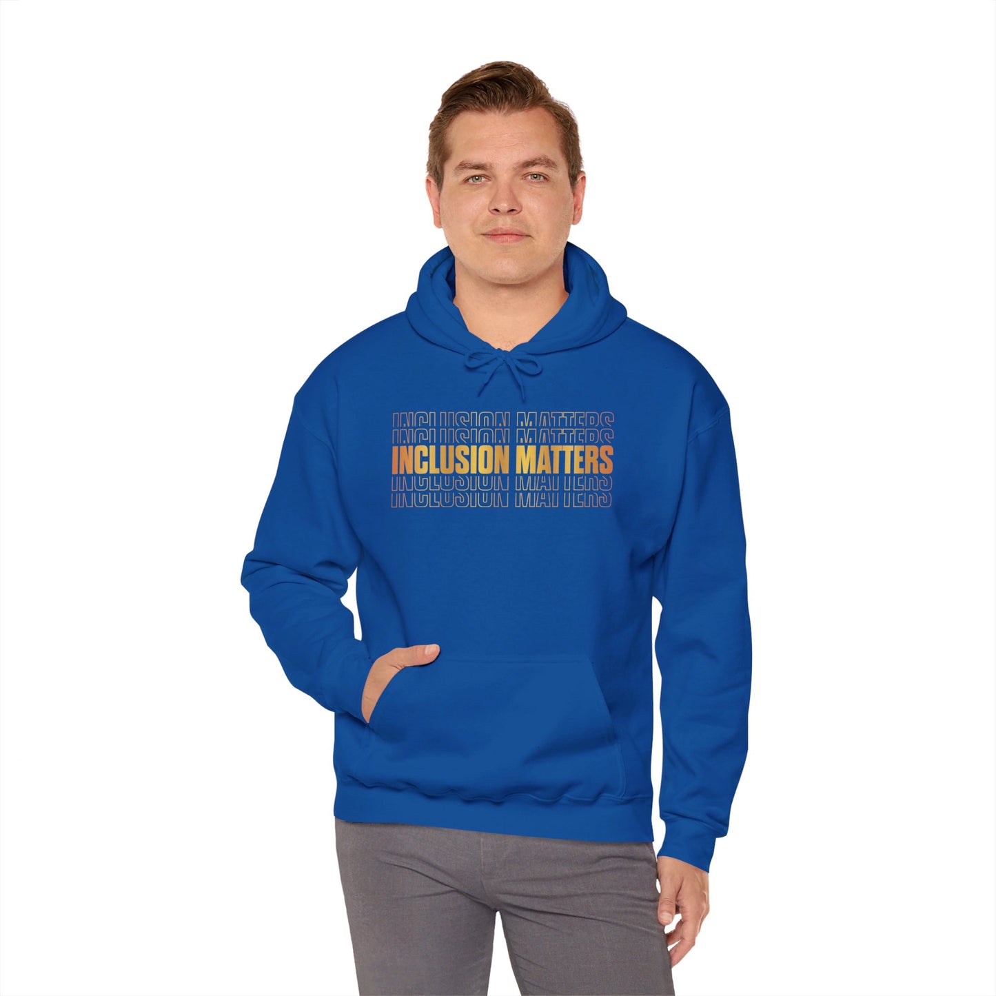 Inclusion Matters Gold Unisex Heavy Blend™ Hooded Sweatshirt