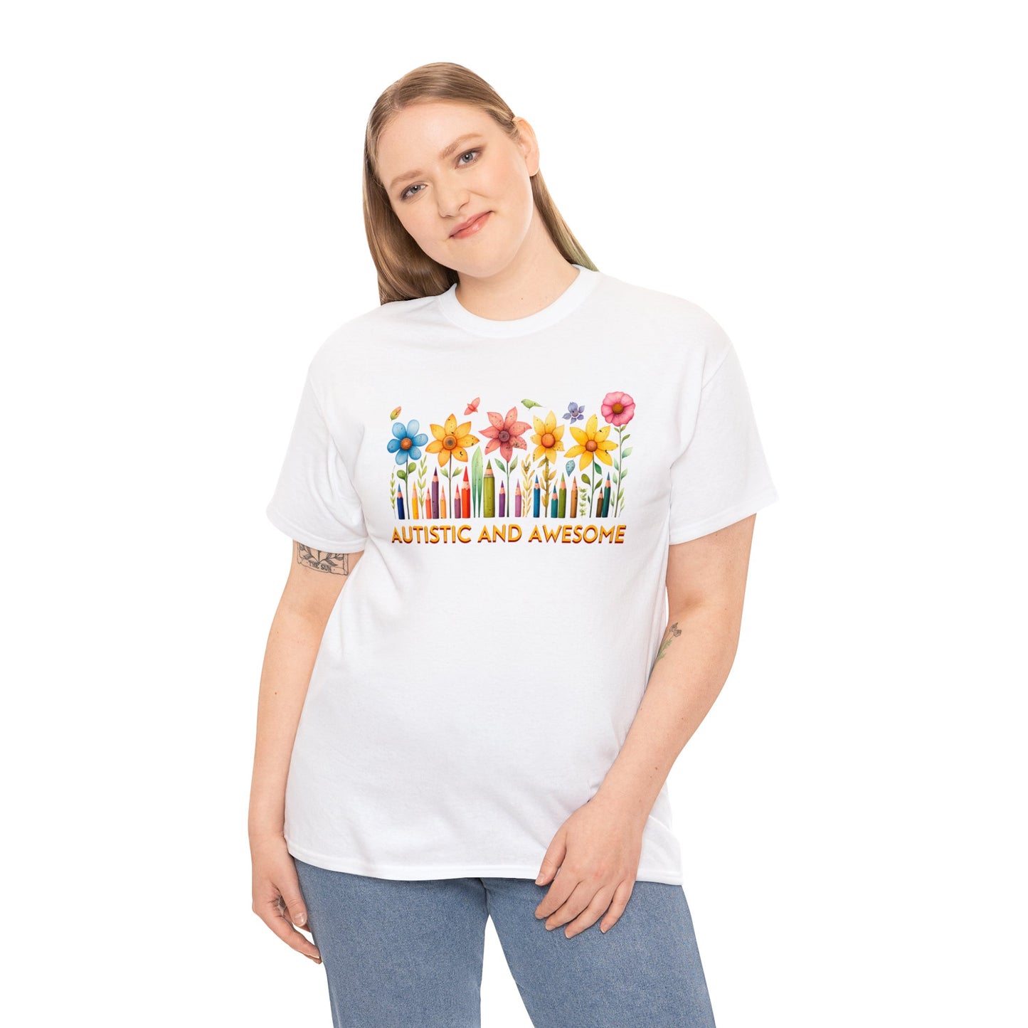 Autistic and Awesome Unisex Heavy Cotton Tee