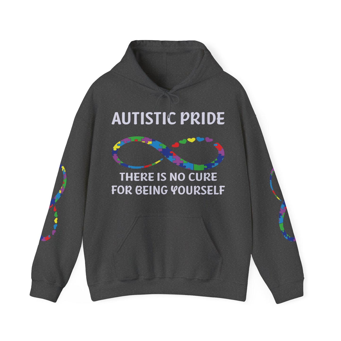 Autistic Pride (Double Sleeve Design) Unisex Heavy Blend™ Hooded Sweatshirt