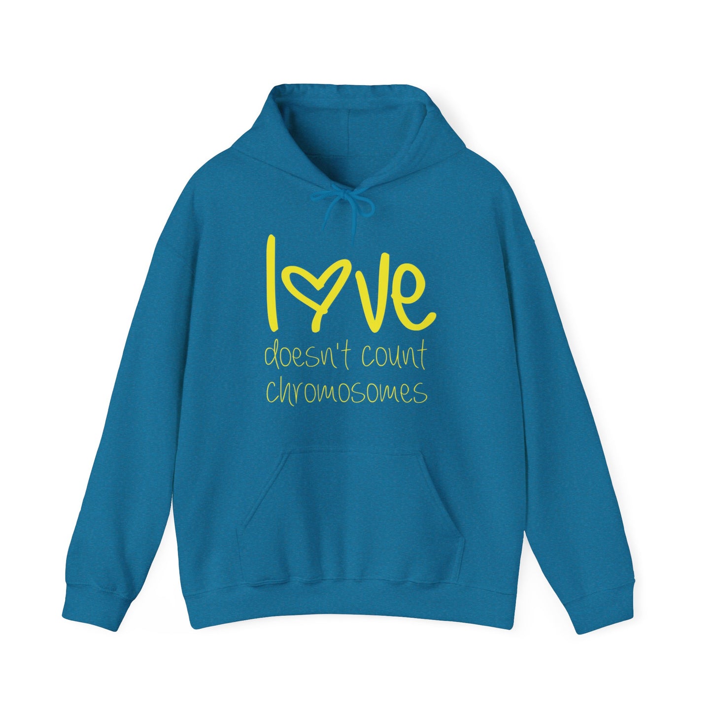 Love doesn't count chromosomes Unisex Heavy Blend™ Hooded Sweatshirt