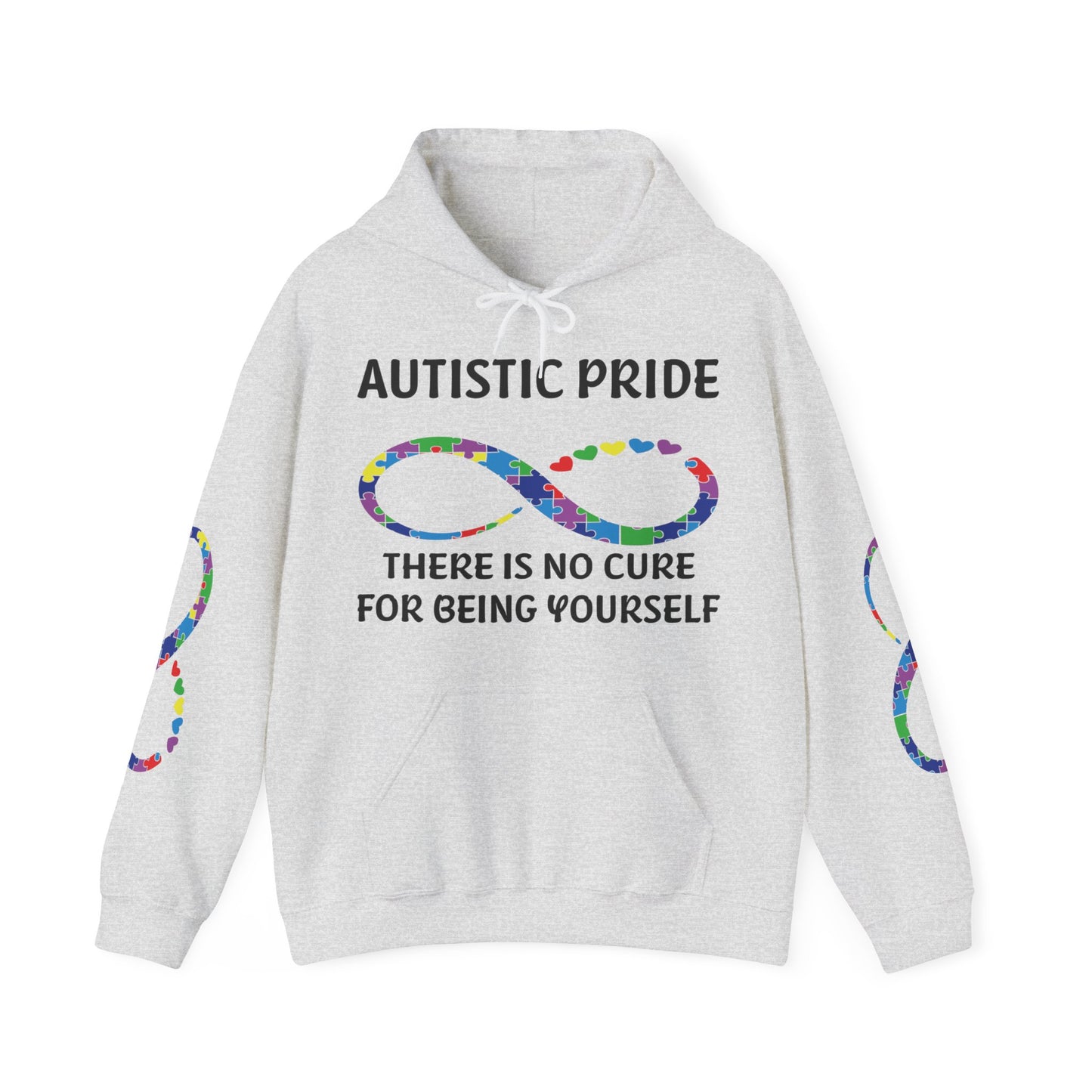 Autistic Pride (Double Sleeve Design) Unisex Heavy Blend™ Hooded Sweatshirt