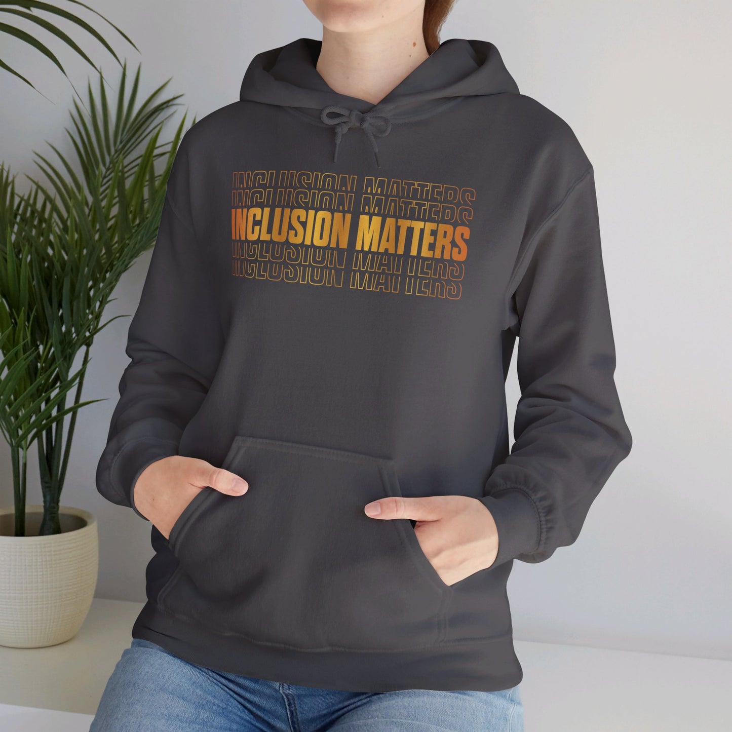 Inclusion Matters Gold Unisex Heavy Blend™ Hooded Sweatshirt