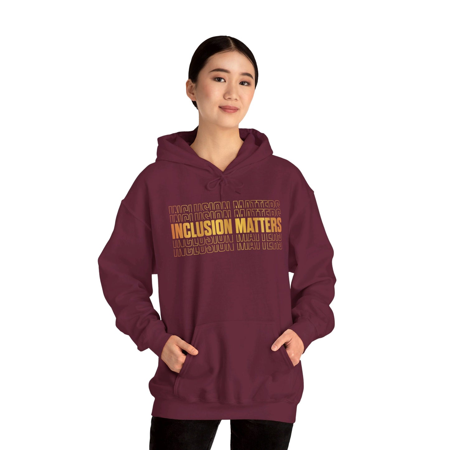 Inclusion Matters Gold Unisex Heavy Blend™ Hooded Sweatshirt