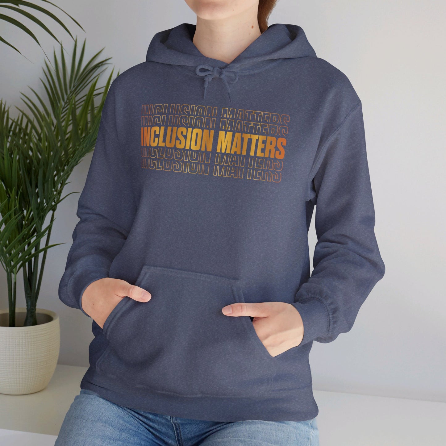 Inclusion Matters Gold Unisex Heavy Blend™ Hooded Sweatshirt