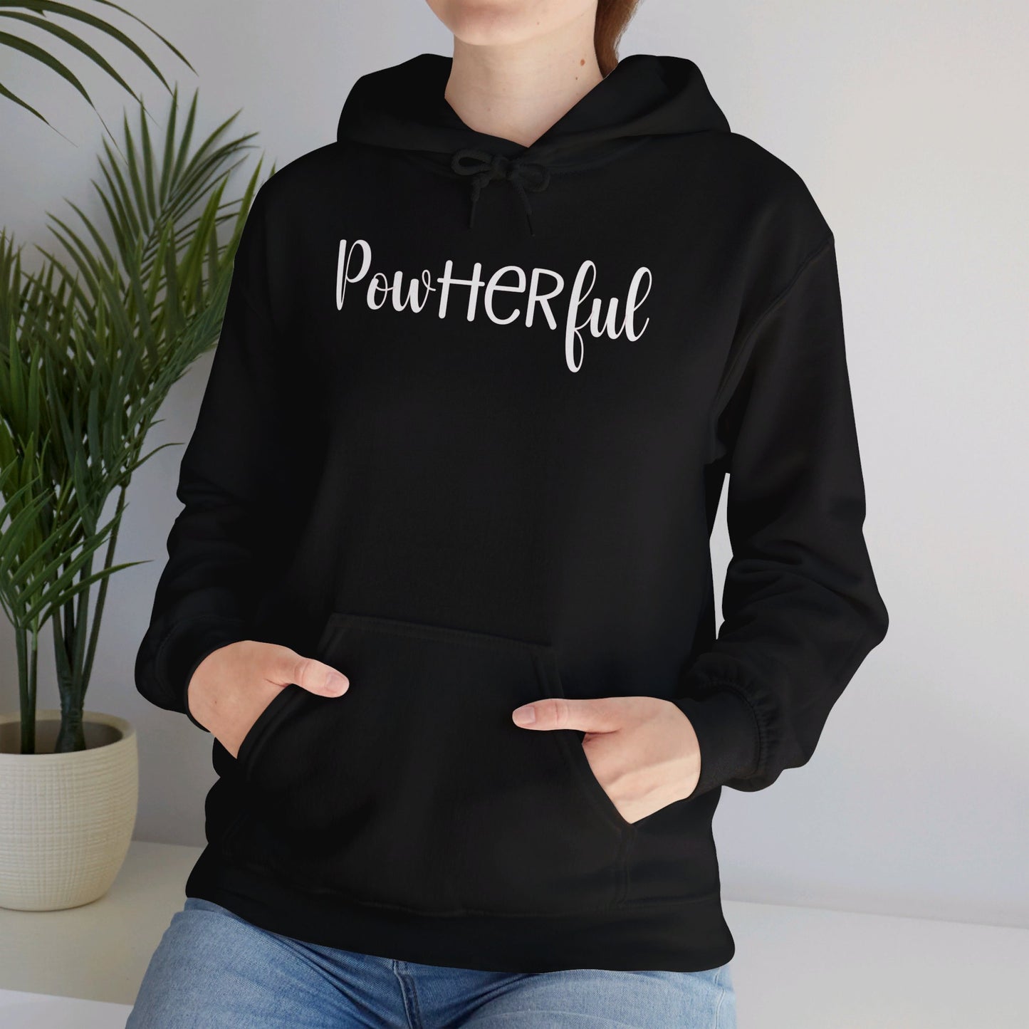 PowHERful double sided Unisex Heavy Blend™ Hooded Sweatshirt