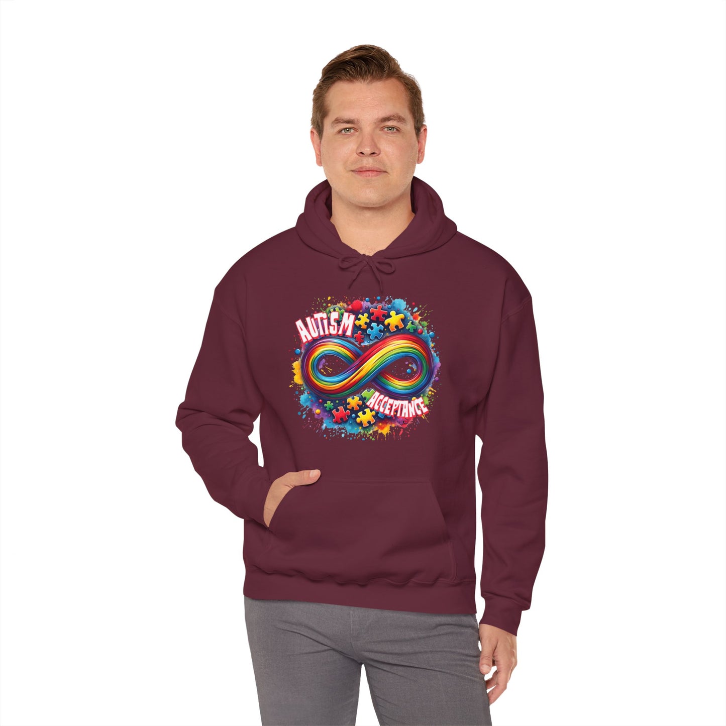 Autism Acceptance Unisex Heavy Blend™ Hooded Sweatshirt