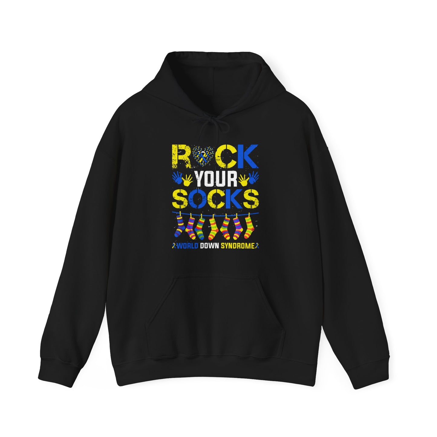 Rock your Socks Down Syndrome Unisex Heavy Blend™ Hooded Sweatshirt