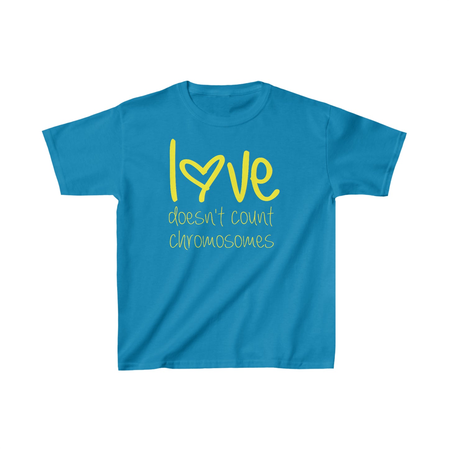 Love doesn't count chromosomes  Kids Heavy Cotton™ Tee