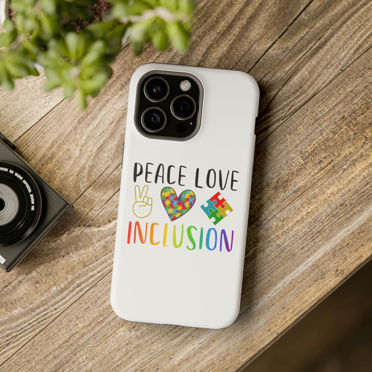 Autism Peace Love Inclusion MagSafe Tough Cases